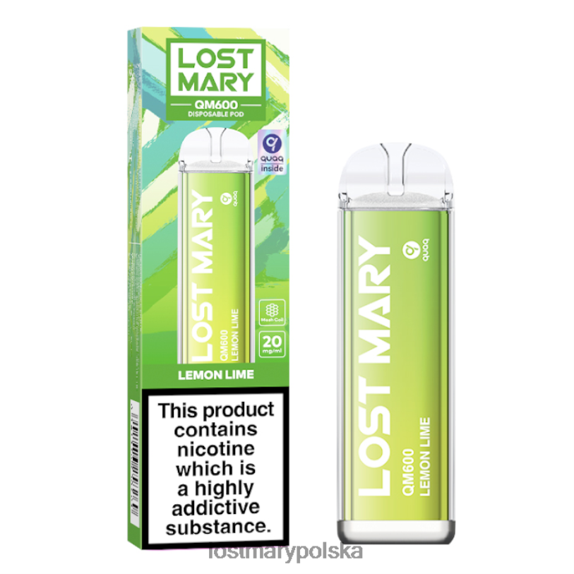 LOST MARY Cena - jednorazowy waporyzator Lost Mary QM600 cytryna, limonka L4FV168