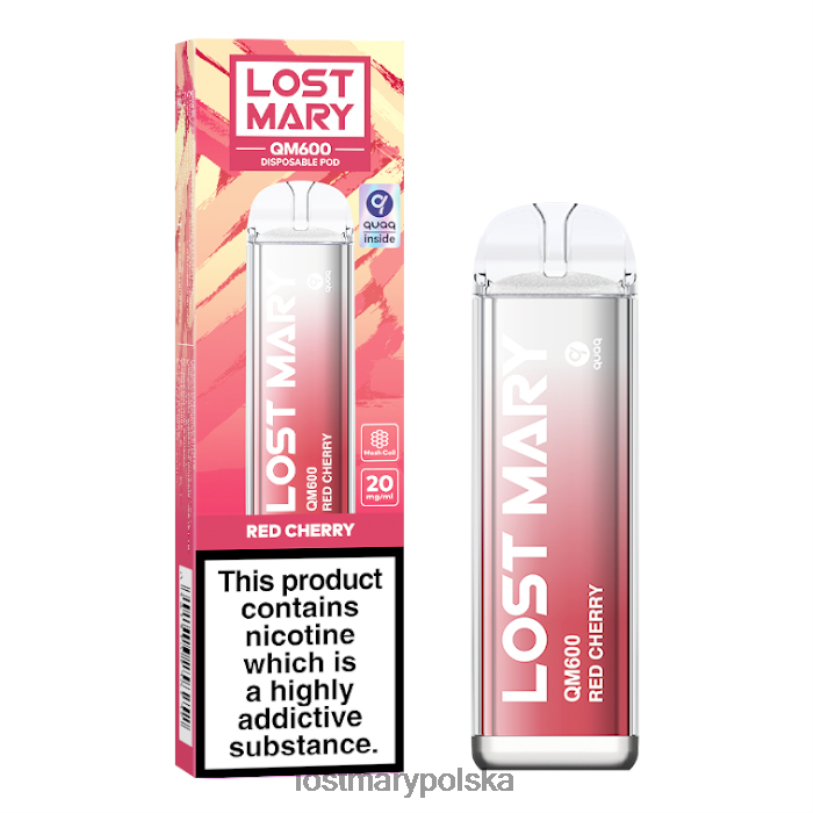 LOST MARY Vape Flavours - jednorazowy waporyzator Lost Mary QM600 czerwona wiśnia L4FV162
