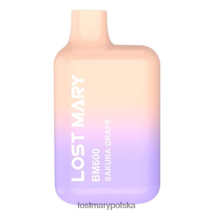LOST MARY Vape Flavours - Jednorazowy waporyzator Lost Mary Bm600 winogrono sakura L4FV132