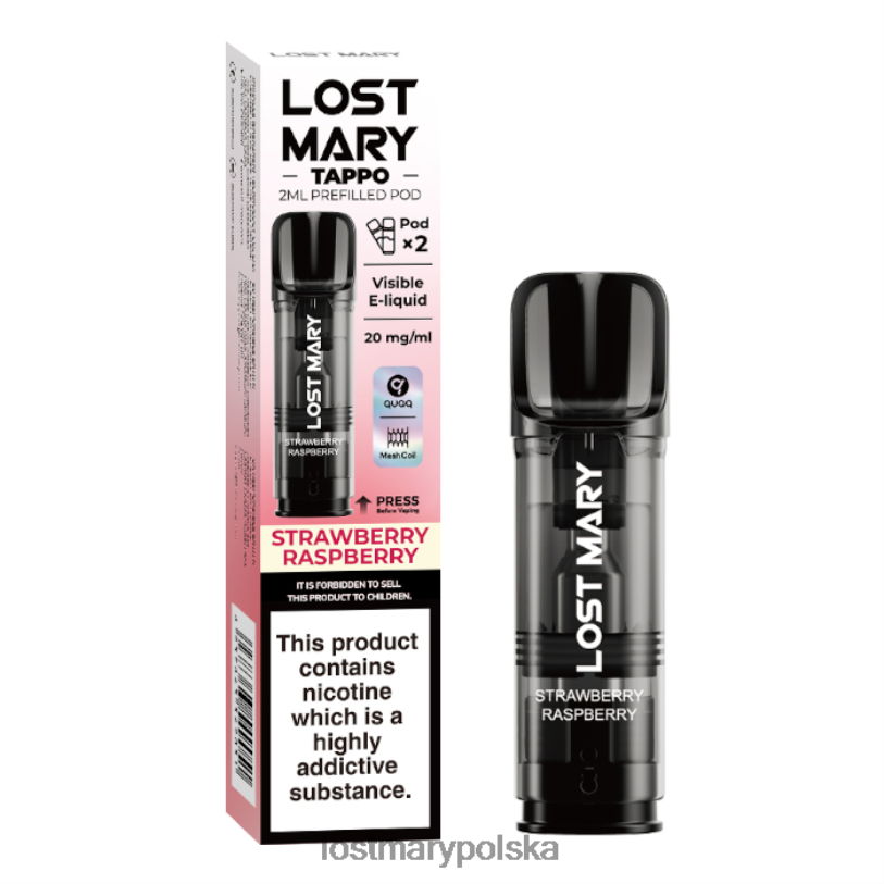 LOST MARY Cena - kapsułki Lost Mary Tappo - 20 mg - 2 szt truskawka malina L4FV178