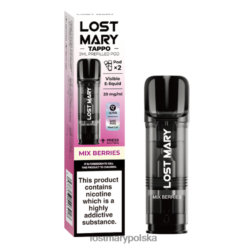 LOST MARY Polska - kapsułki Lost Mary Tappo - 20 mg - 2 szt wymieszać jagody L4FV183
