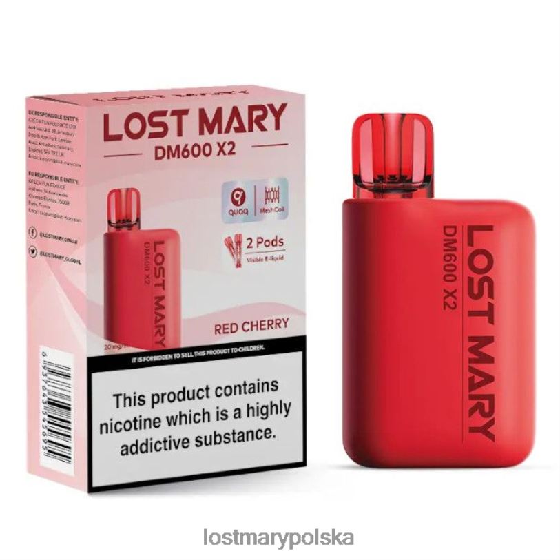 LOST MARY Cena - jednorazowy waporyzator Lost Mary DM600 x2 czerwona wiśnia L4FV198