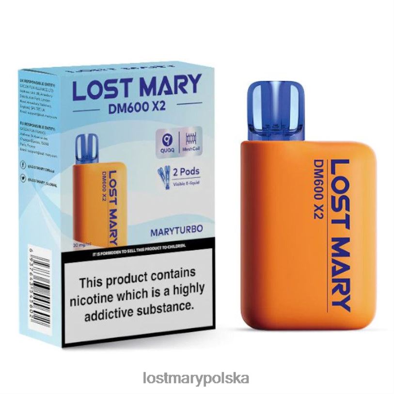 LOST MARY Online - jednorazowy waporyzator Lost Mary DM600 x2 maryturbo L4FV195
