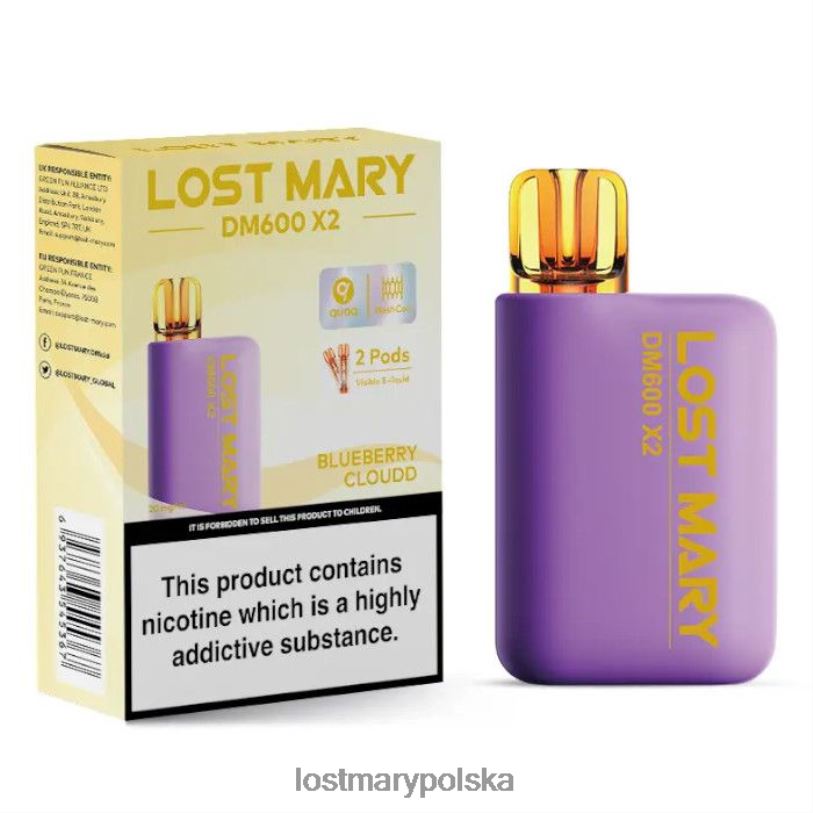 LOST MARY Vape Opinie - jednorazowy waporyzator Lost Mary DM600 x2 jagodowa chmura L4FV190